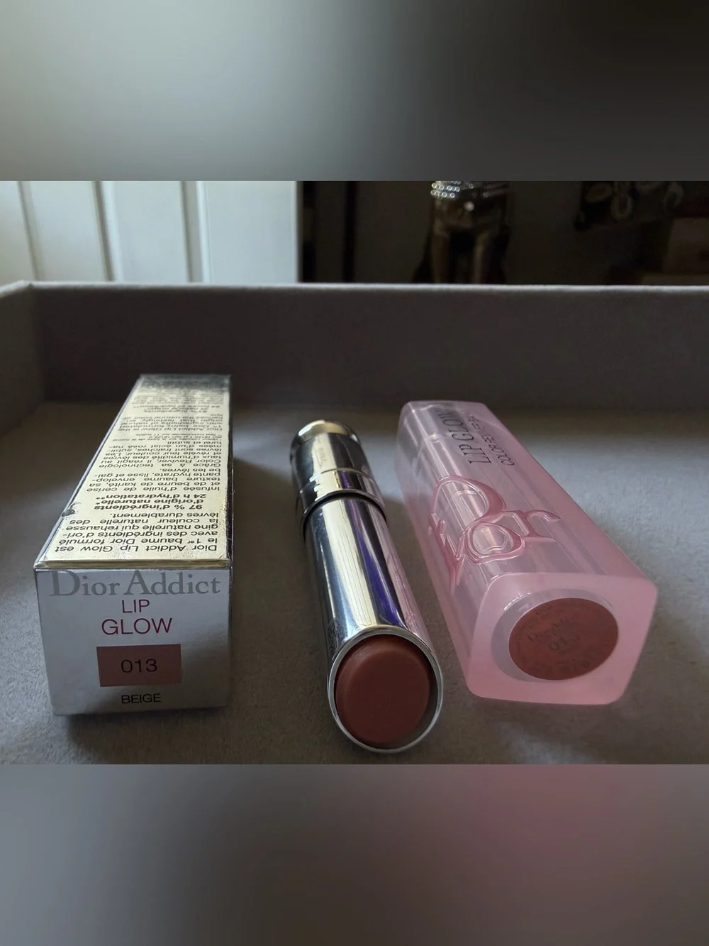 Dior Women New Dior Addict Lip Glow 013 Beige Nude Balm Hydrating Luxury